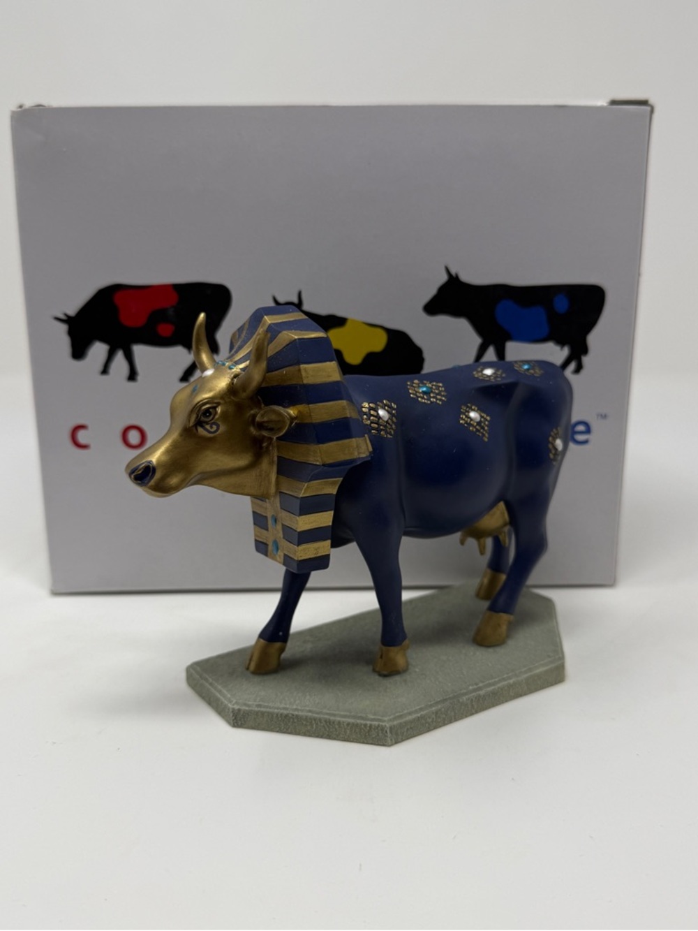 NWT Cow Parade Retired Tutancowmon Cow Figurine #9126